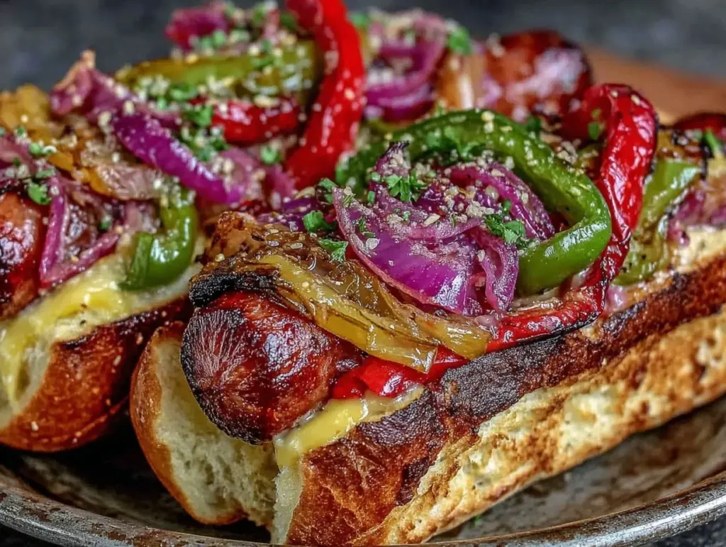 cozy sheet pan hot dogs - featured image