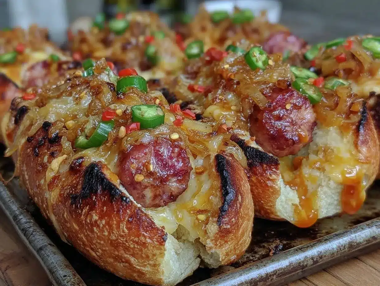 cozy sheet pan hot dogs preparation steps