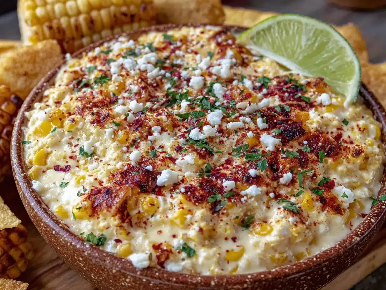 creamy authentic street corn elote dip preparation steps