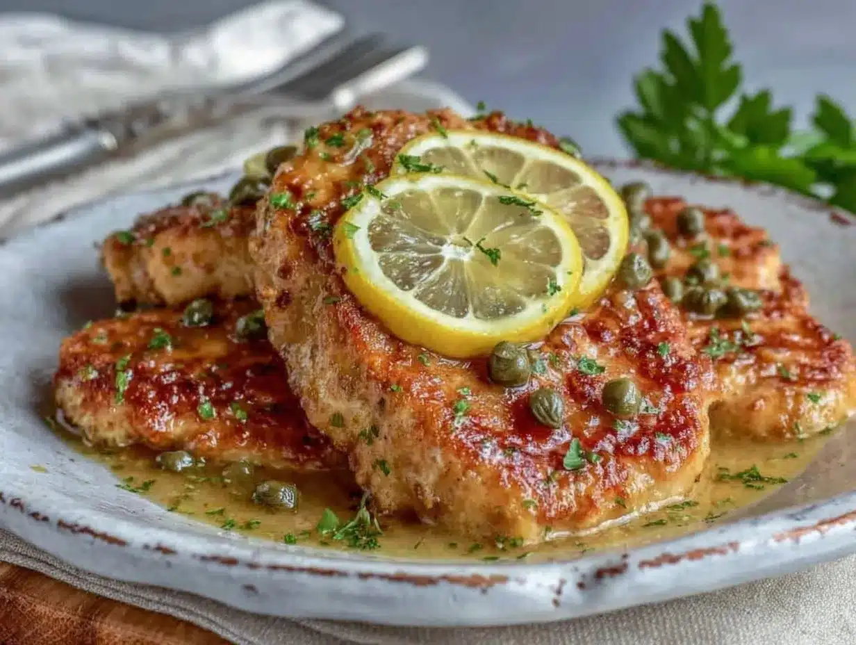 creamy lemon garlic chicken piccata preparation steps