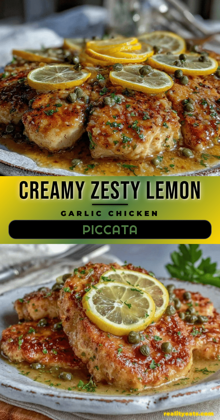 creamy lemon garlic chicken piccata recipe