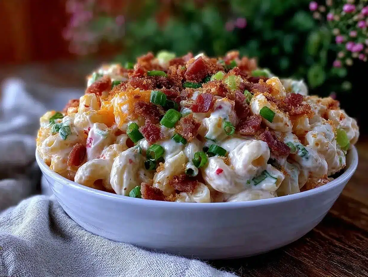 creamy loaded macaroni salad preparation steps