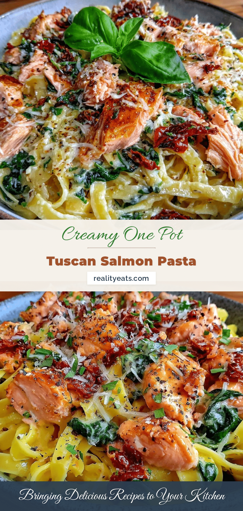 creamy one pot tuscan salmon pasta recipe
