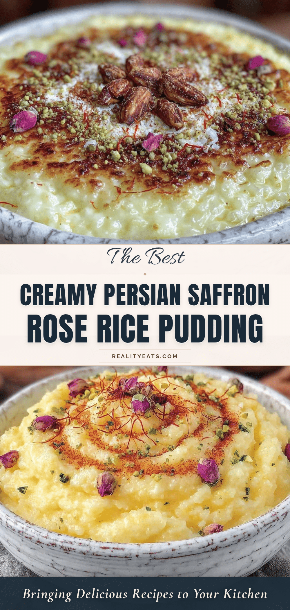 creamy persian saffron rose water rice pudding recipe