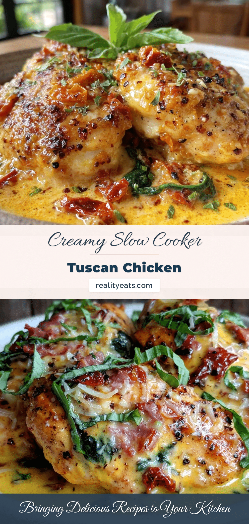creamy slow cooker tuscan chicken recipe