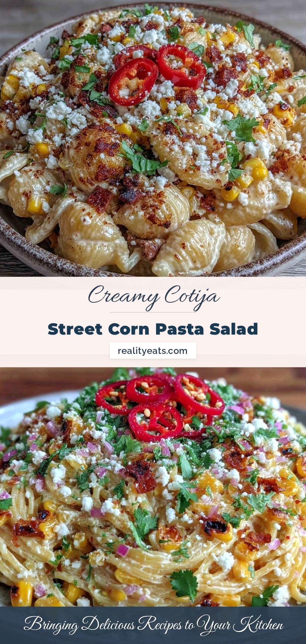 creamy street corn pasta salad recipe