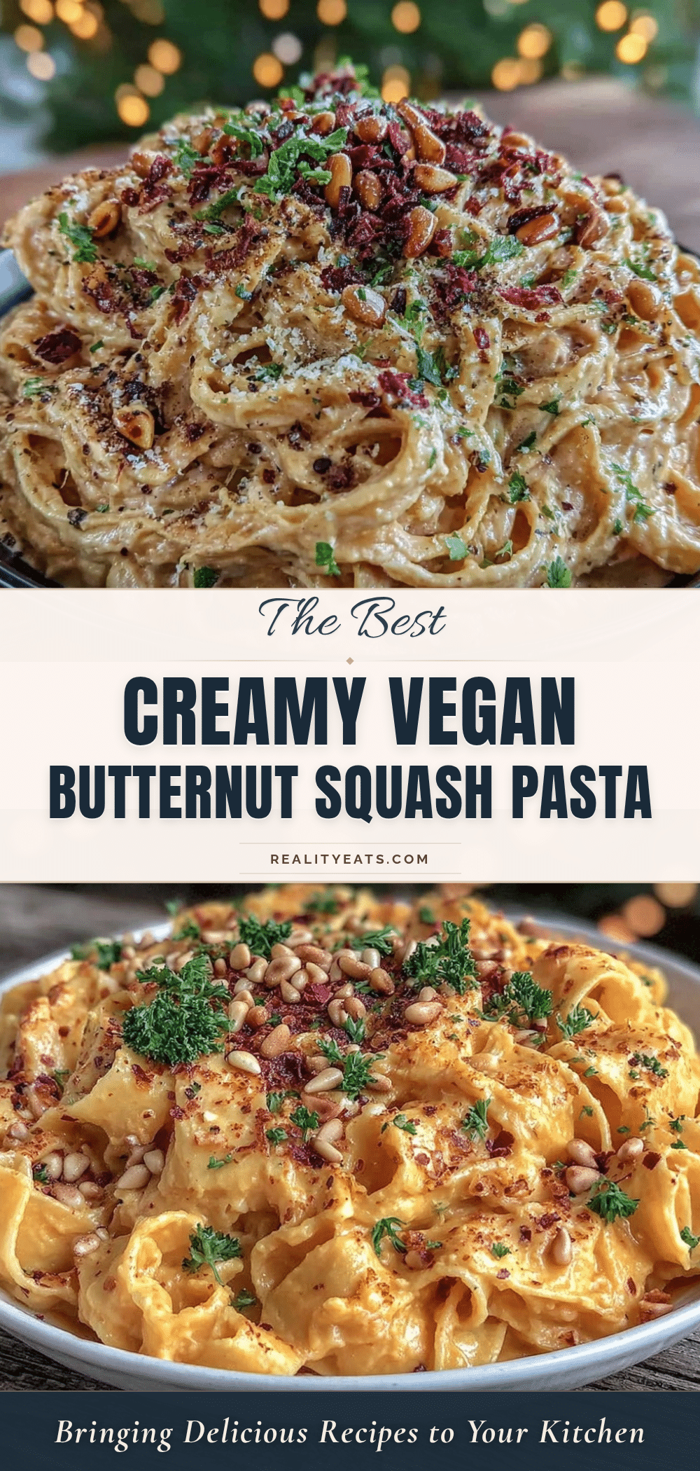 creamy vegan butternut squash pasta recipe