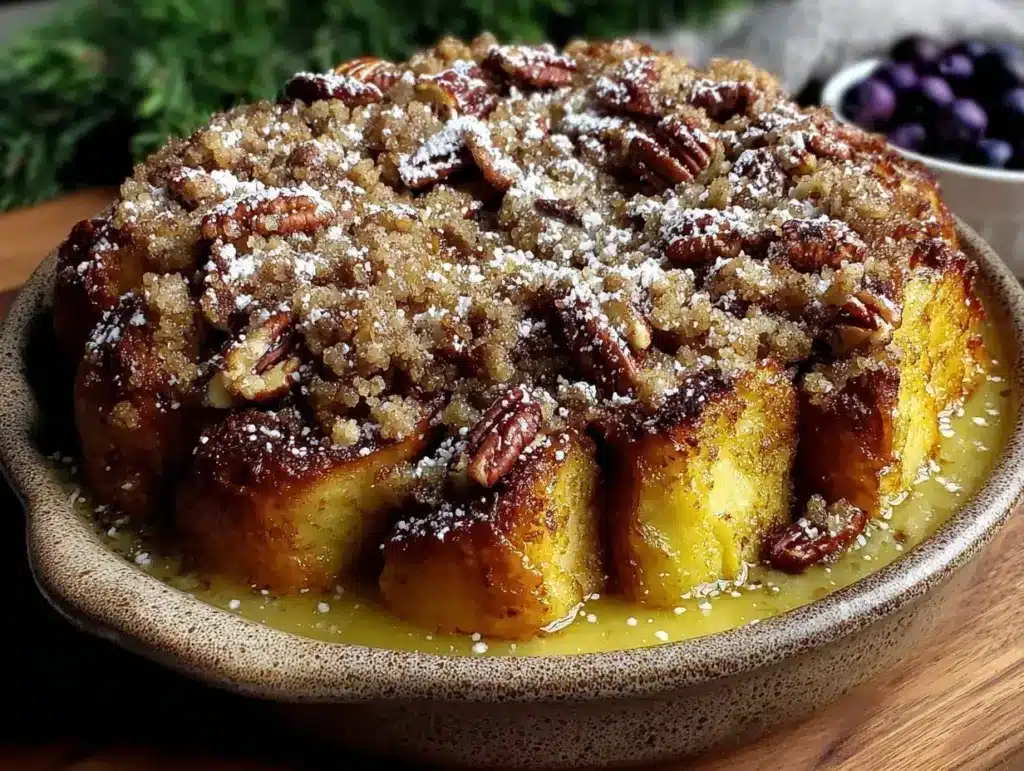 crispy baked french toast casserole - featured image