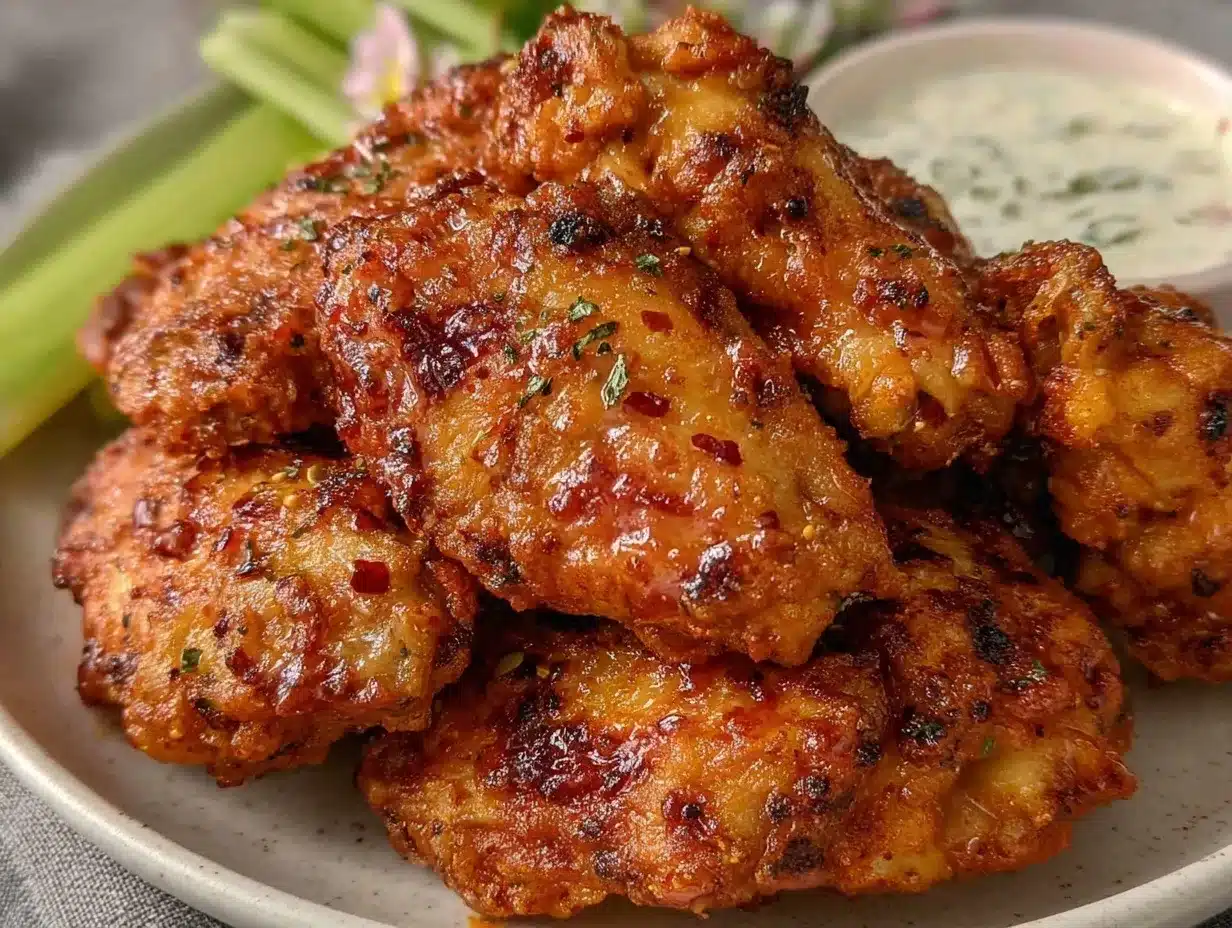 crispy buffalo air fryer chicken wings preparation steps