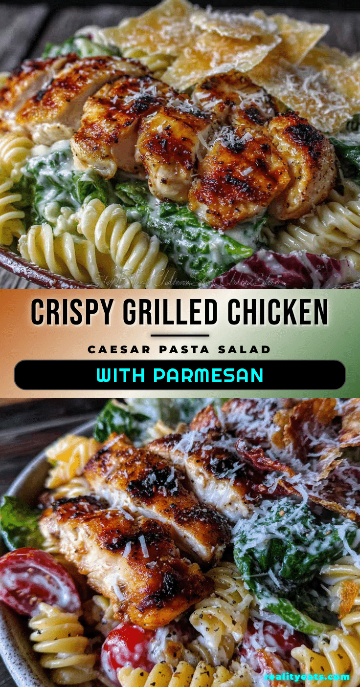 crispy grilled chicken caesar pasta salad recipe