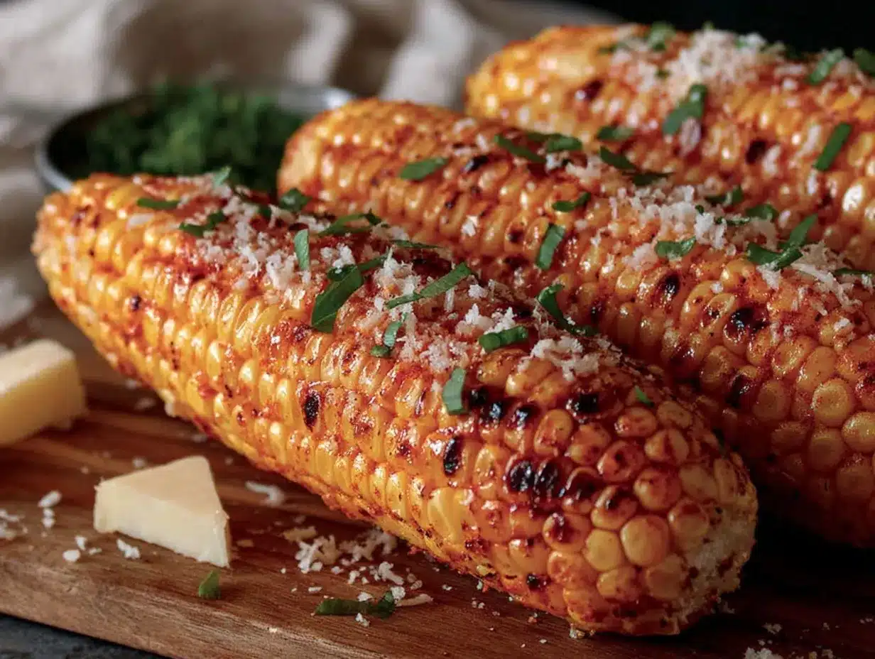 crispy grilled corn on the cob preparation steps