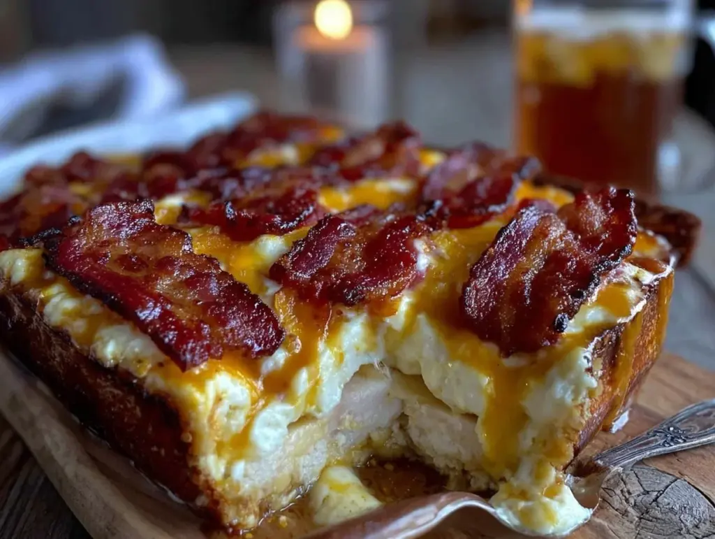 crispy hot brown casserole - featured image