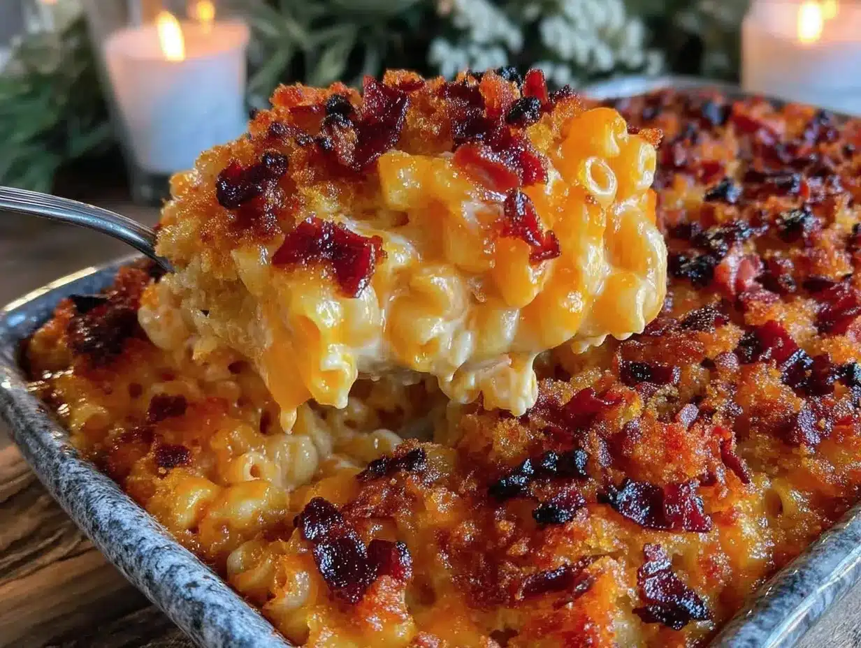 Crispy Juneteenth BBQ Baked Mac and Cheese preparation steps