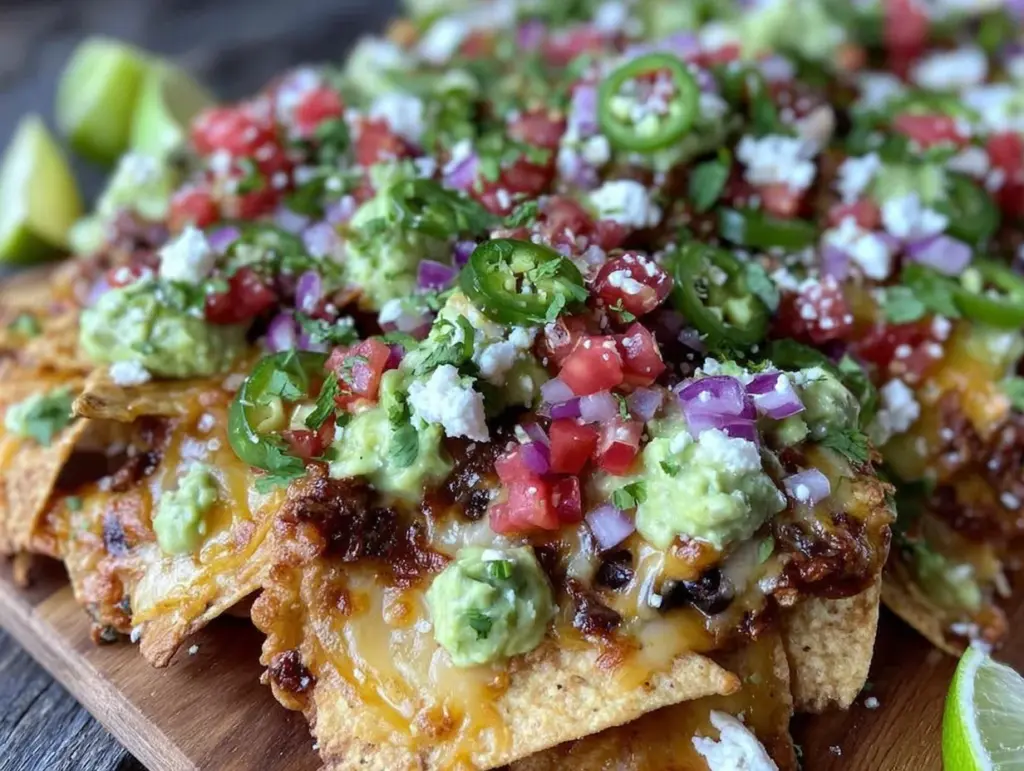 crispy sheet pan loaded nachos - featured image
