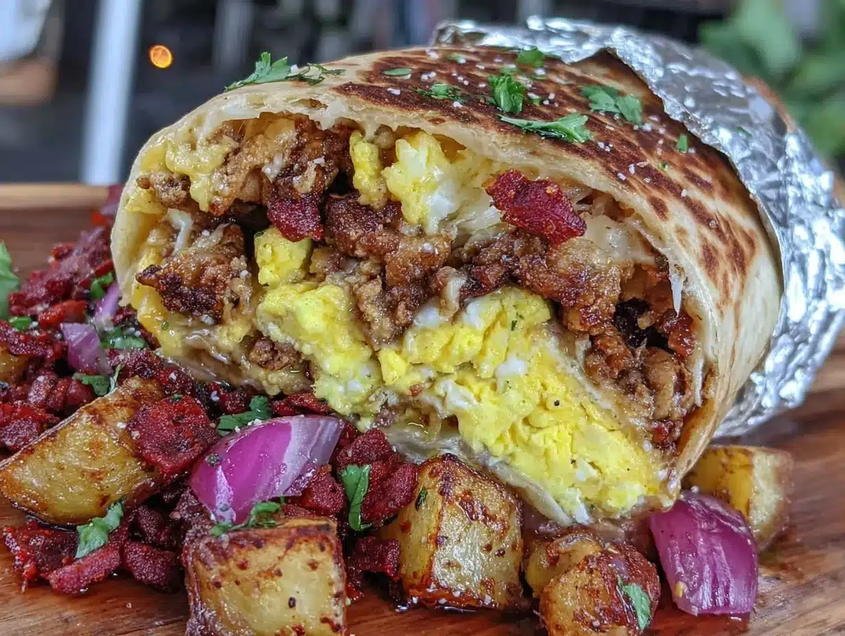 crispy smash breakfast burrito preparation steps