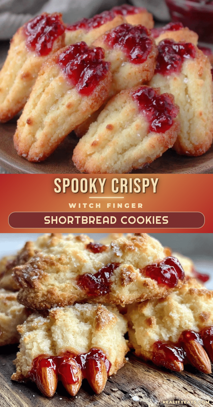crispy witch finger shortbread cookies recipe