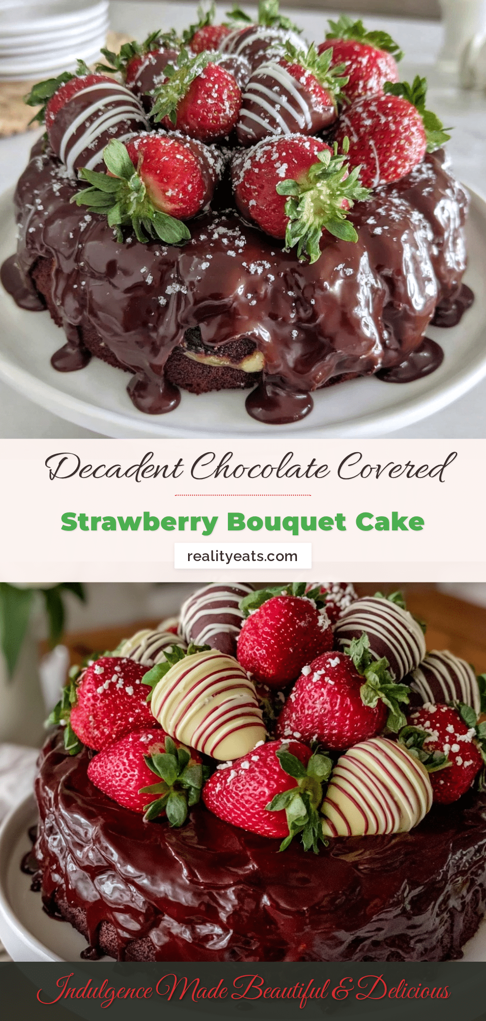 decadent chocolate covered strawberry bouquet cake recipe