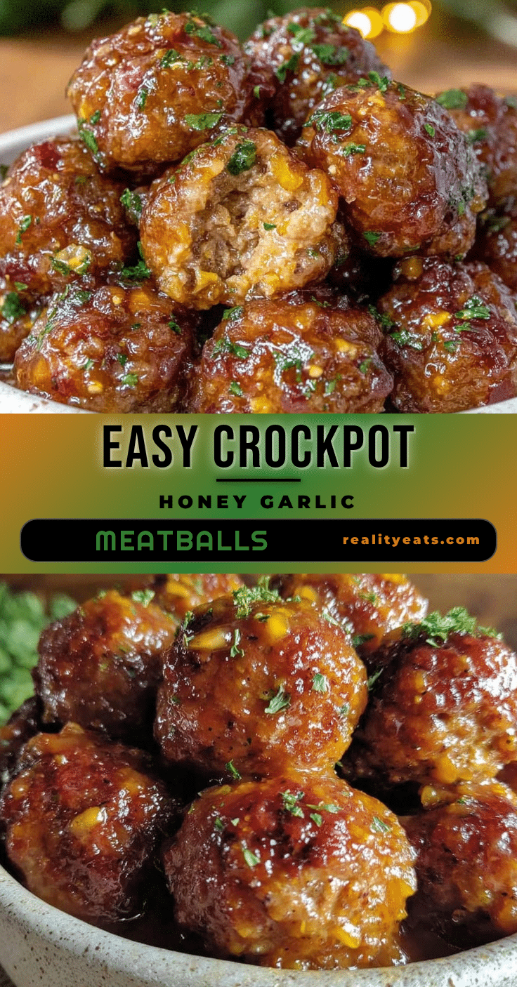 easy crockpot honey garlic meatballs recipe