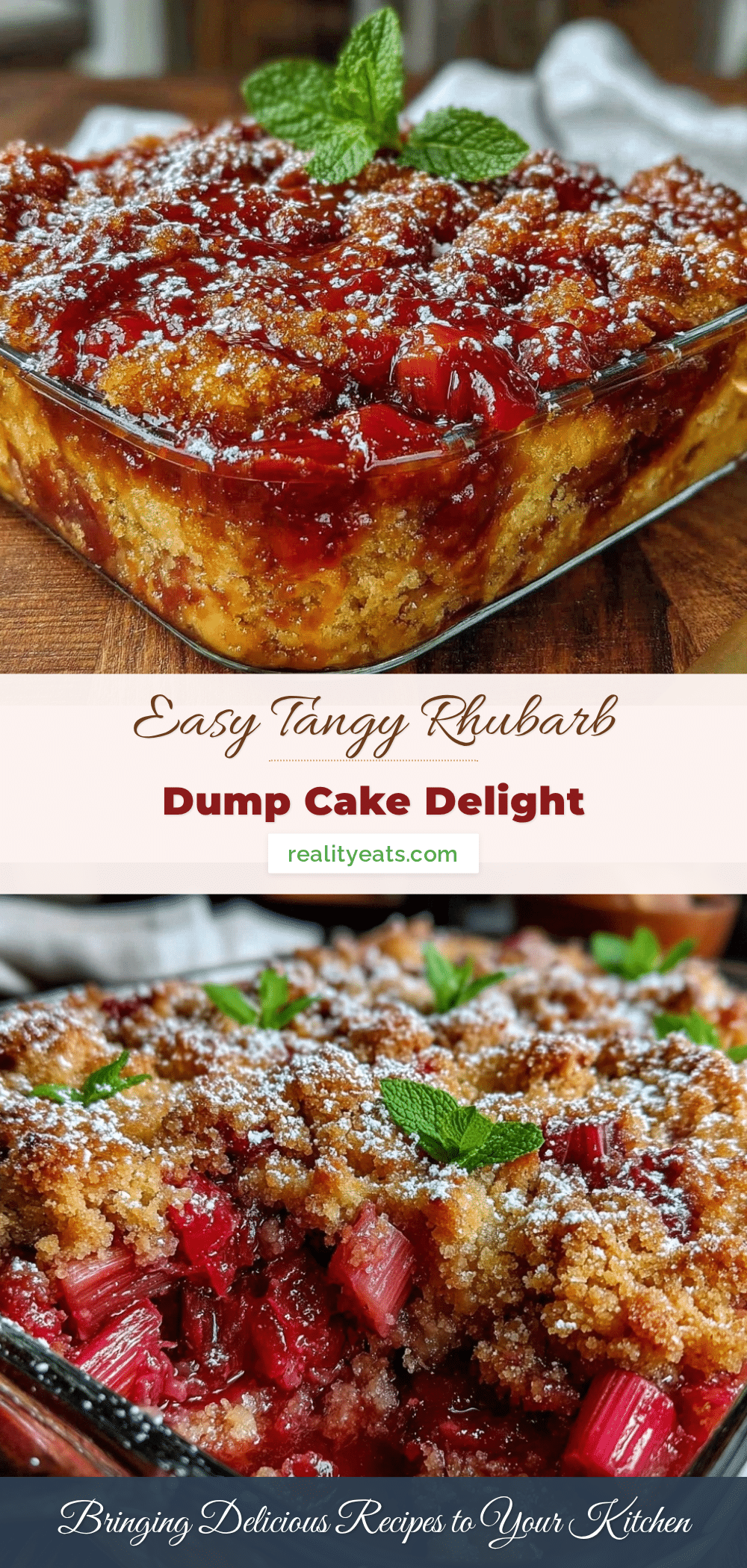 easy rhubarb dump cake recipe