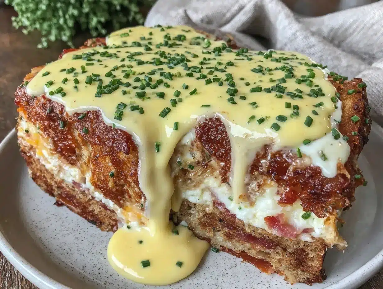 Eggs Benedict casserole preparation steps