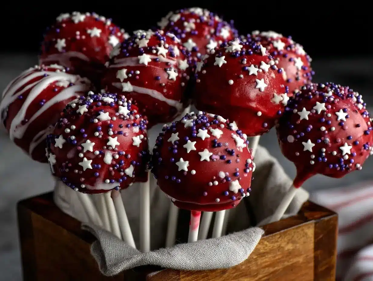 firecracker red white blue cake pops preparation steps
