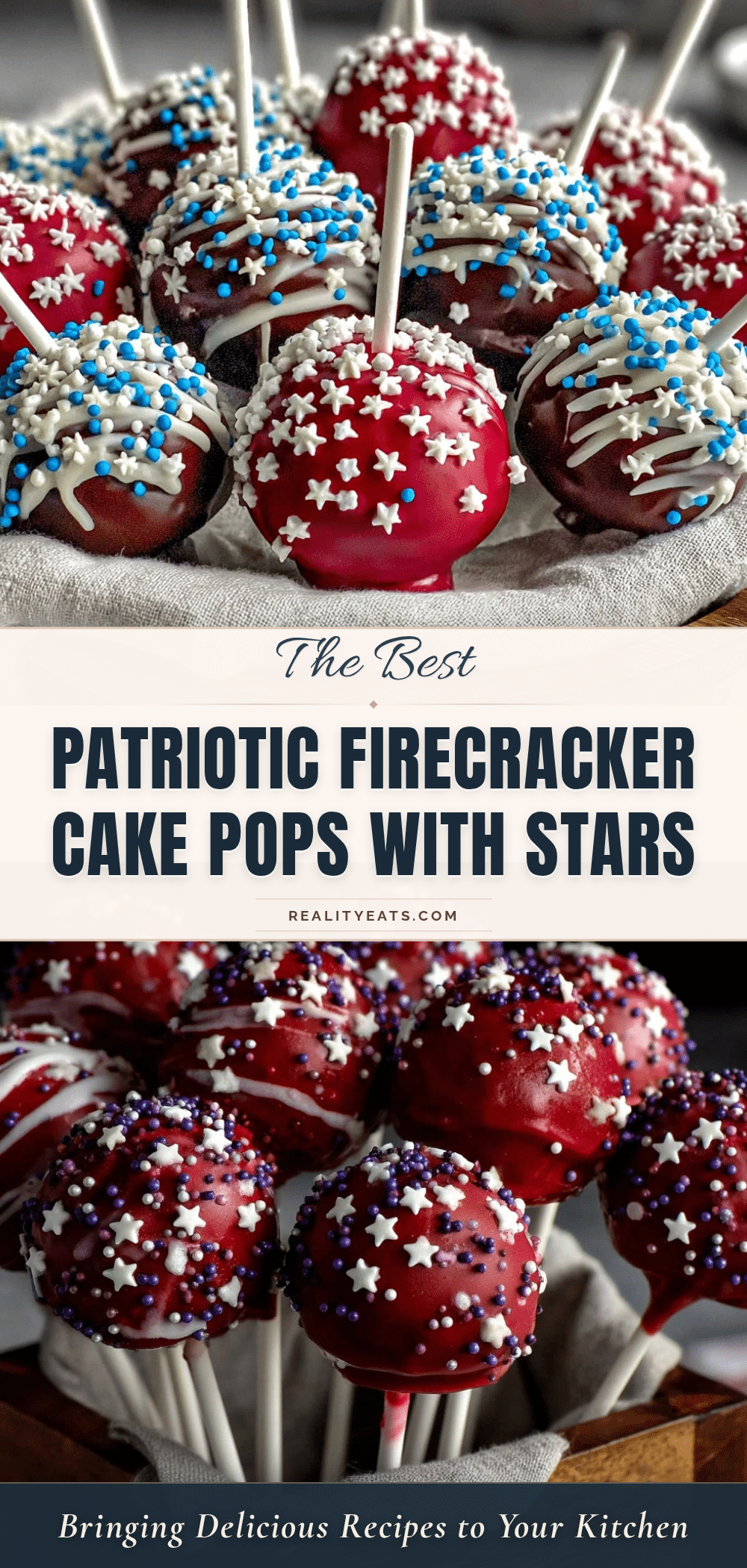 firecracker red white blue cake pops recipe