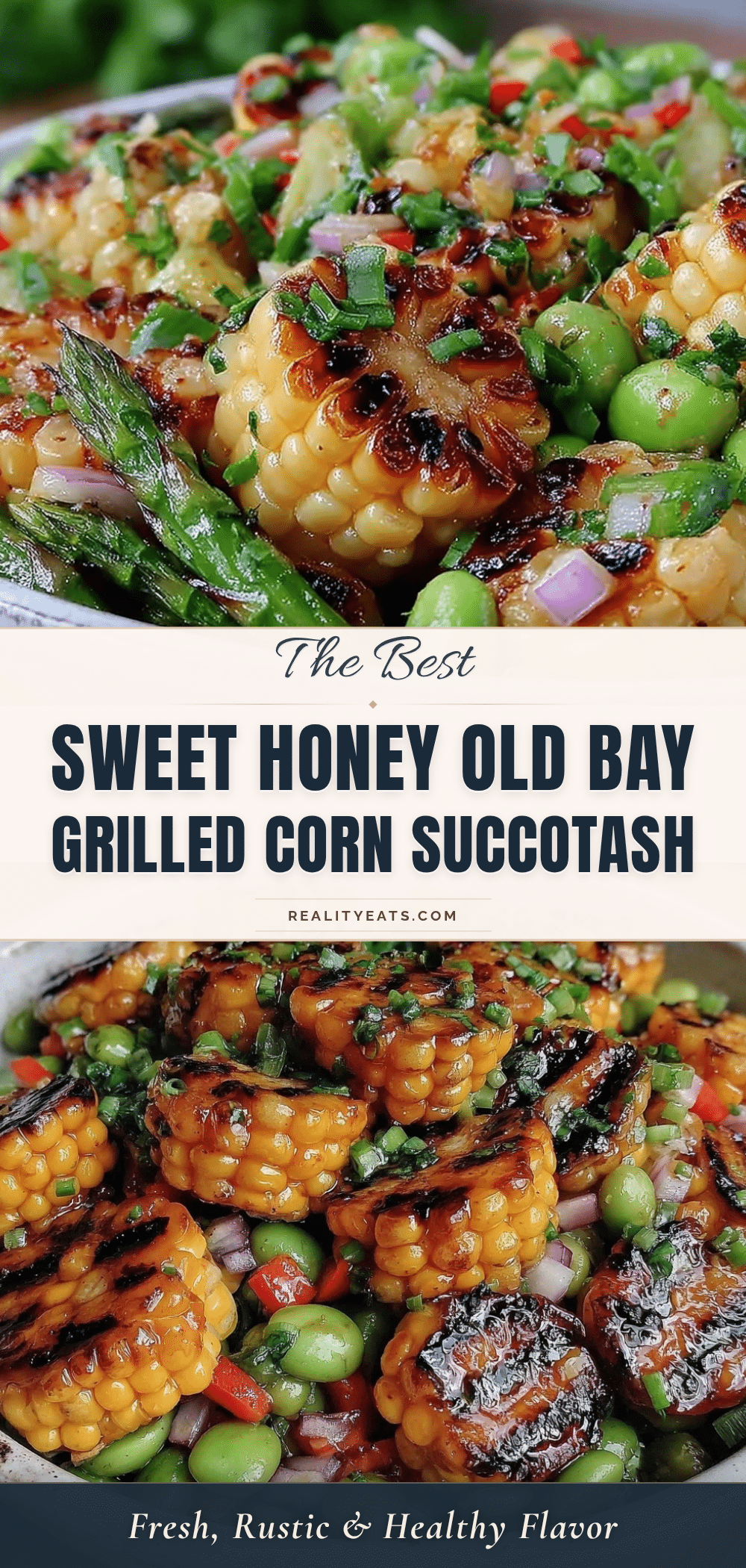 Fresh Honey Old Bay Grilled Corn Succotash Salad recipe