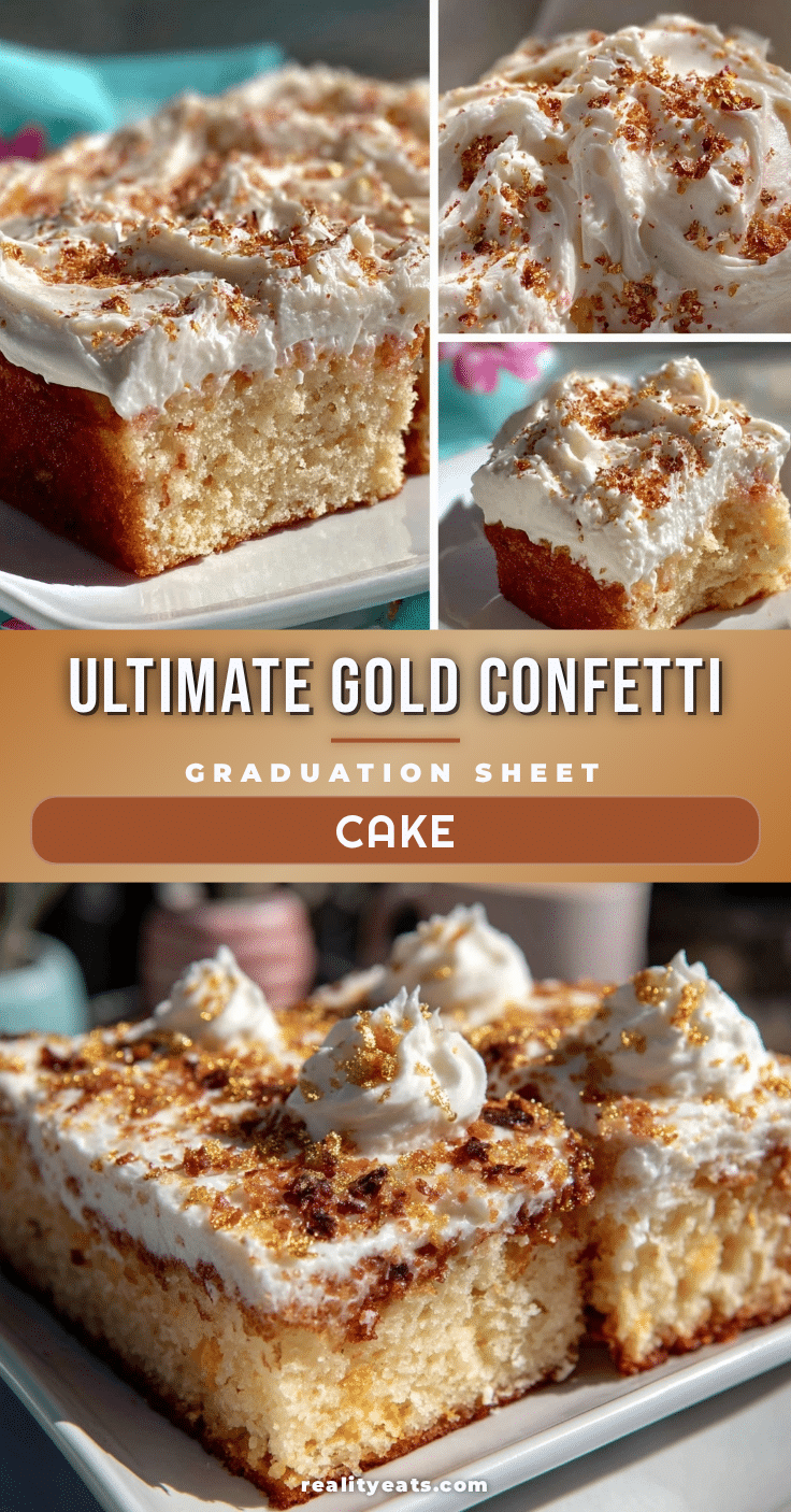 gold confetti sheet cake recipe