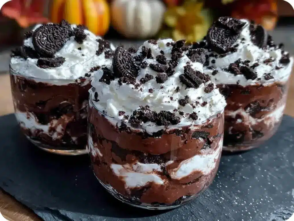 graveyard dirt pudding cups - featured image