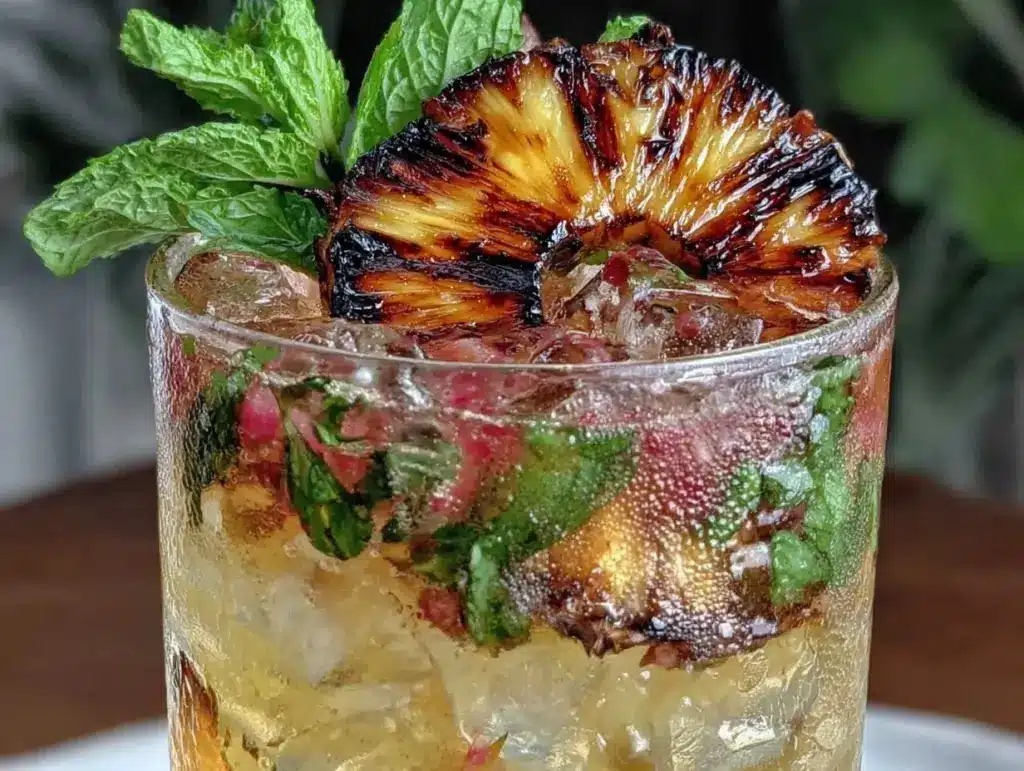 grilled pineapple lemonade - featured image