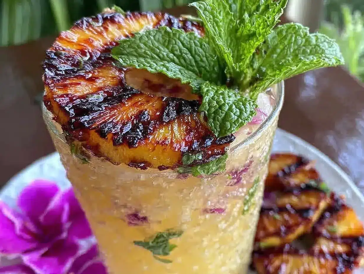 grilled pineapple lemonade preparation steps