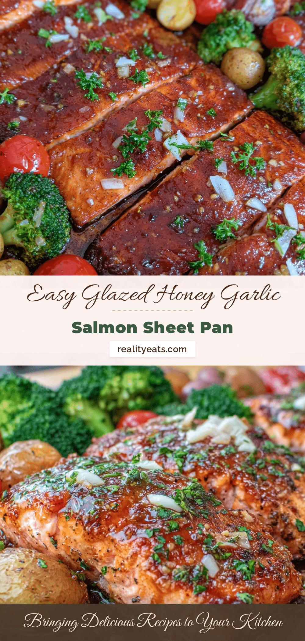 honey garlic salmon sheet pan dinner recipe