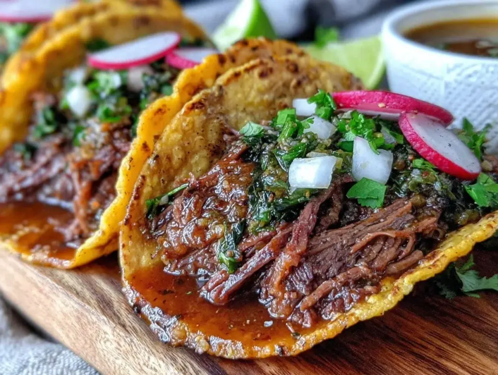 instant pot beef barbacoa tacos - featured image