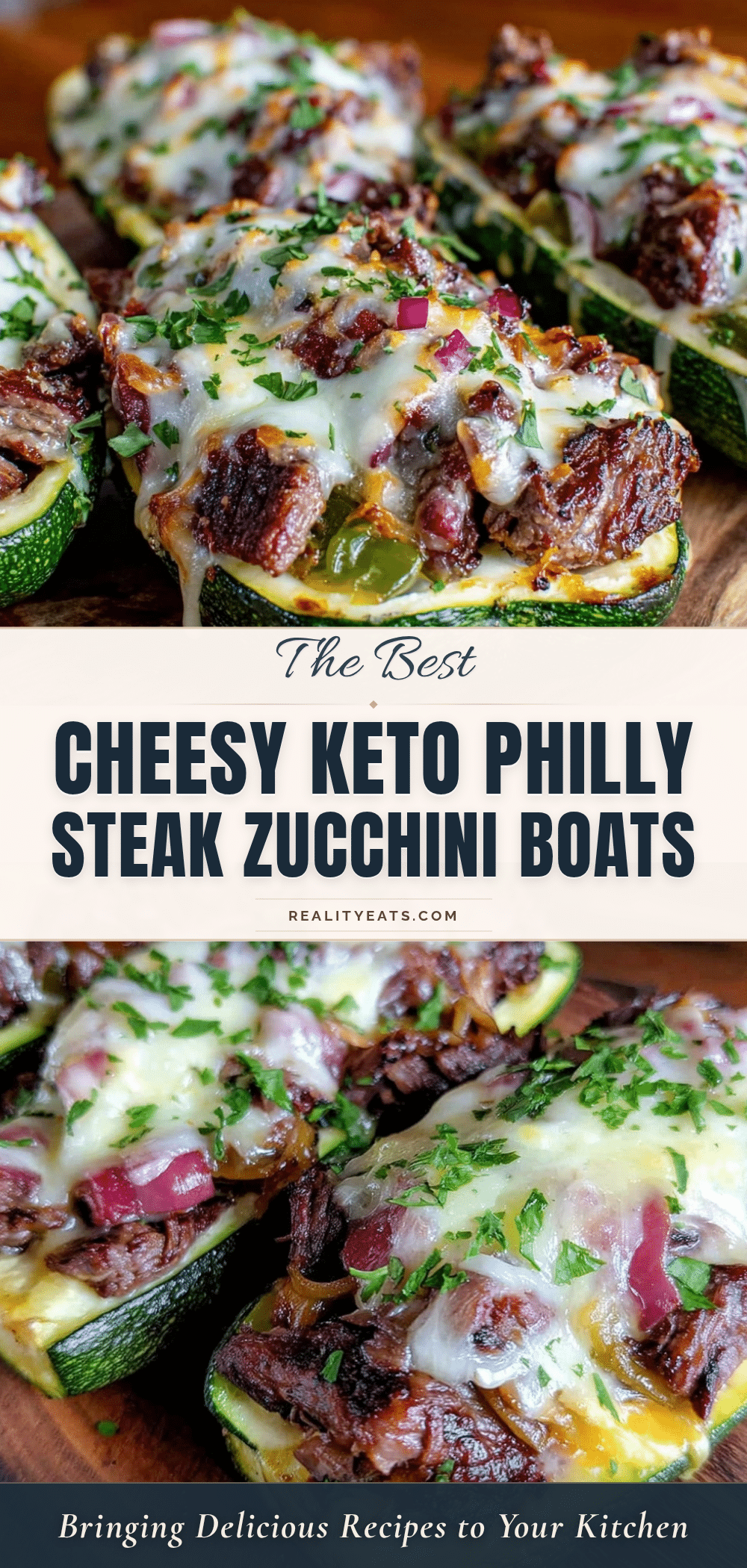 keto philly cheesesteak stuffed zucchini boats recipe