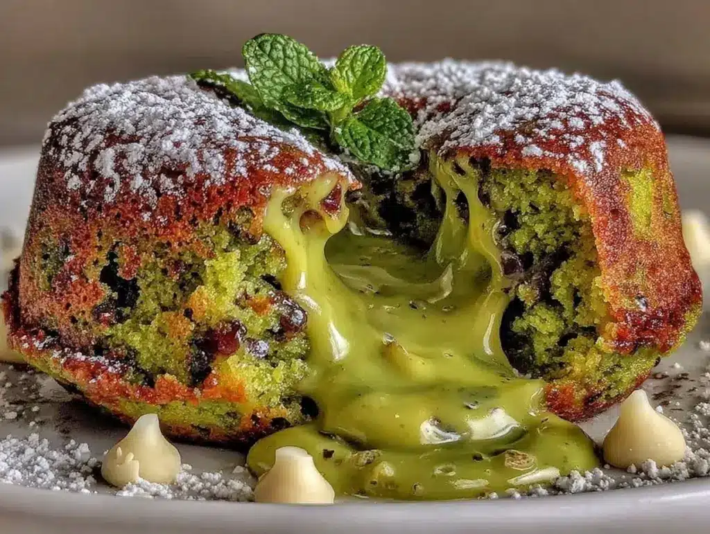 matcha white chocolate lava cake - featured image