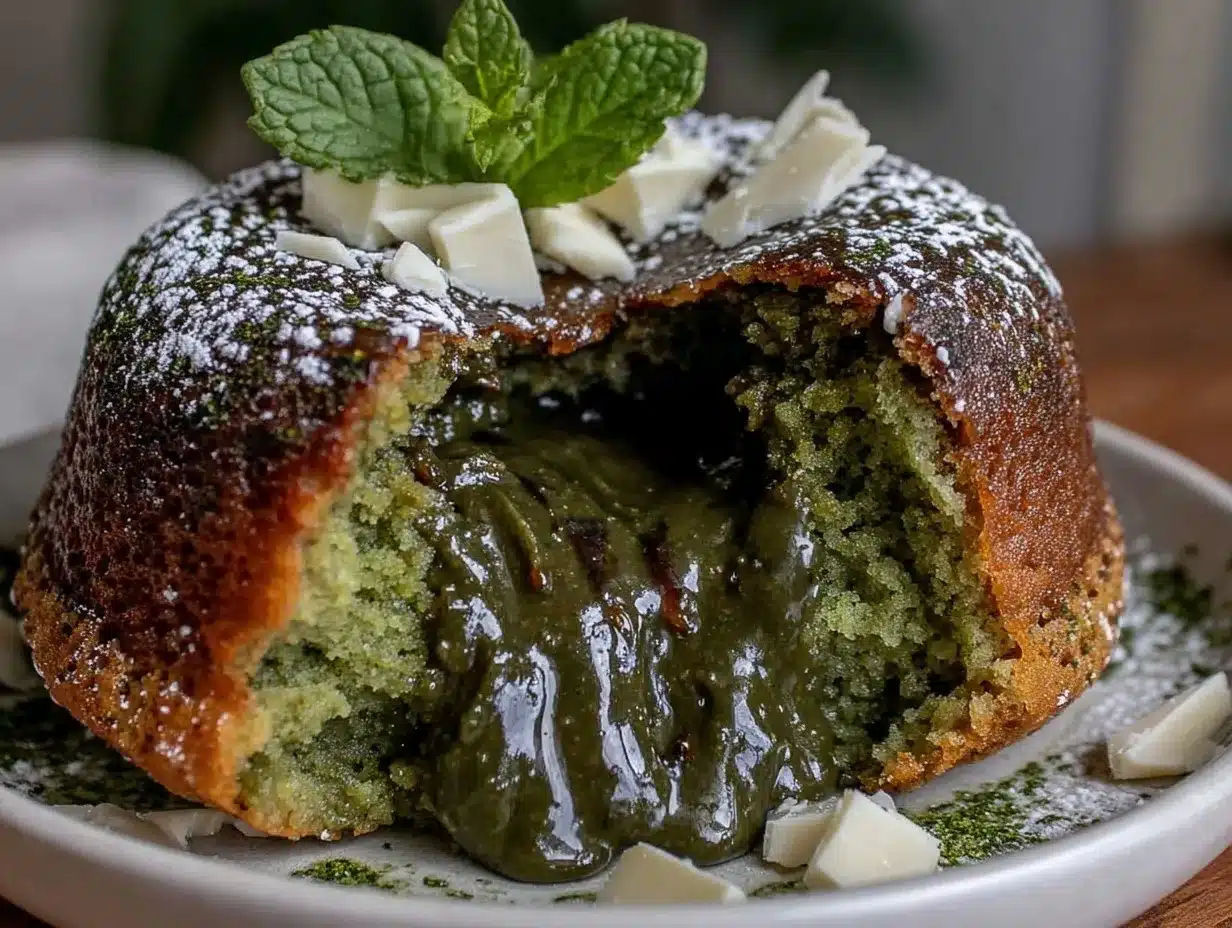 matcha white chocolate lava cake preparation steps