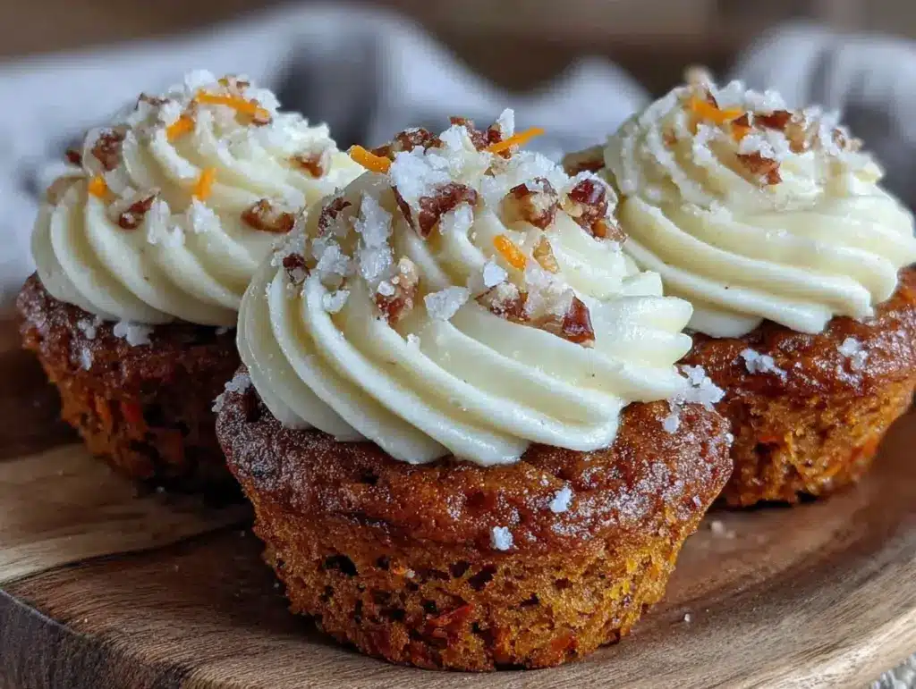 mini carrot cake cupcakes - featured image