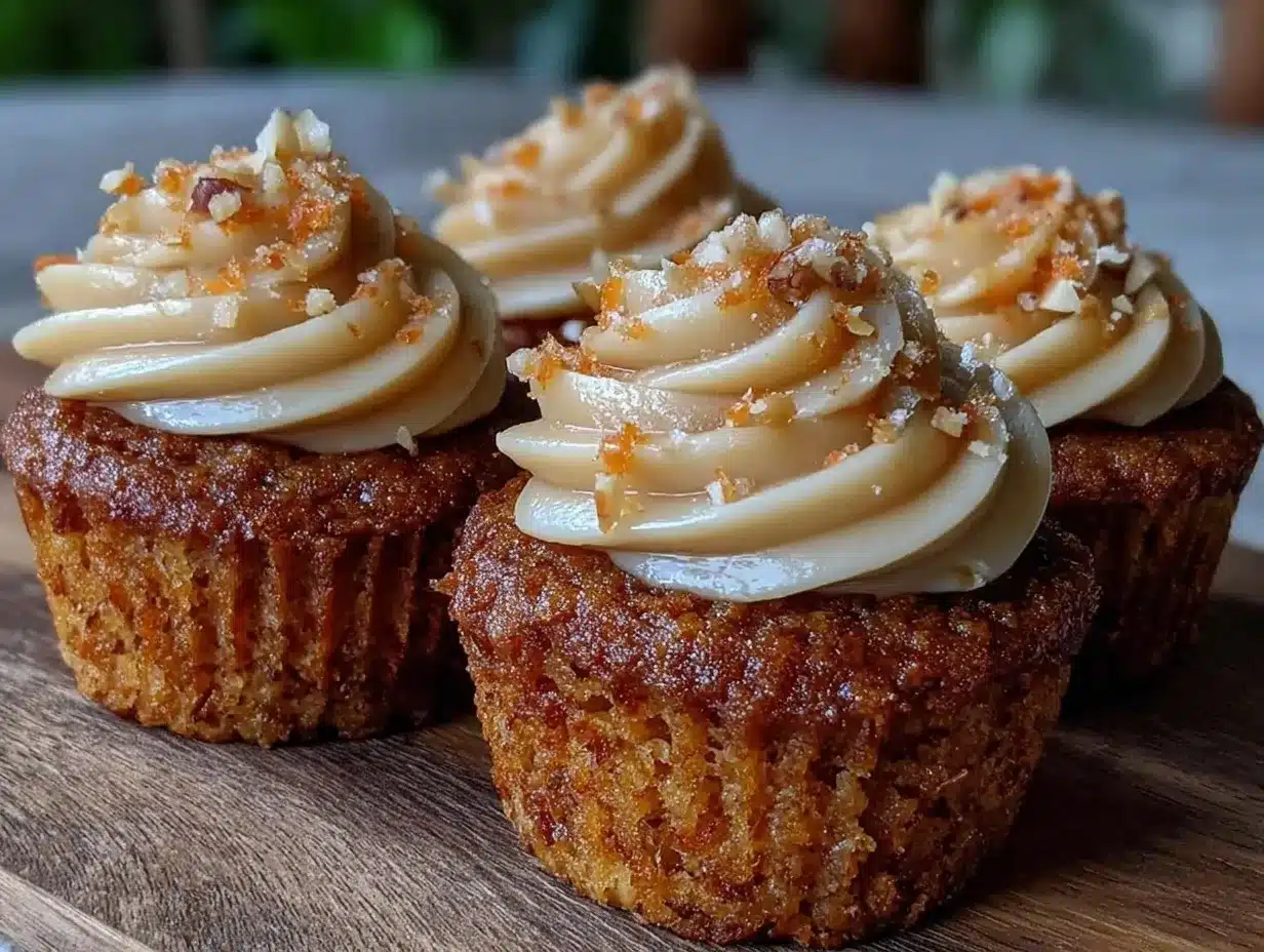 mini carrot cake cupcakes preparation steps