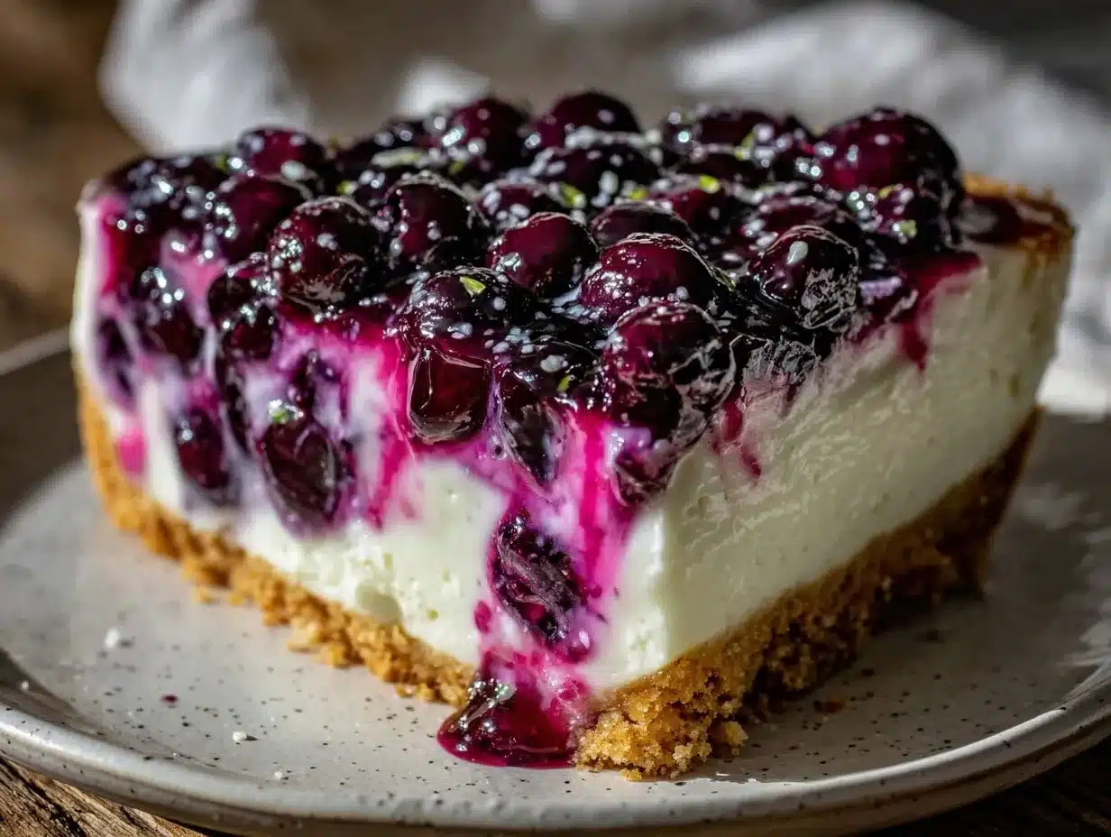no bake blueberry lemon cheesecake preparation steps