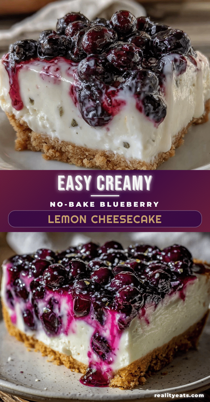 no bake blueberry lemon cheesecake recipe