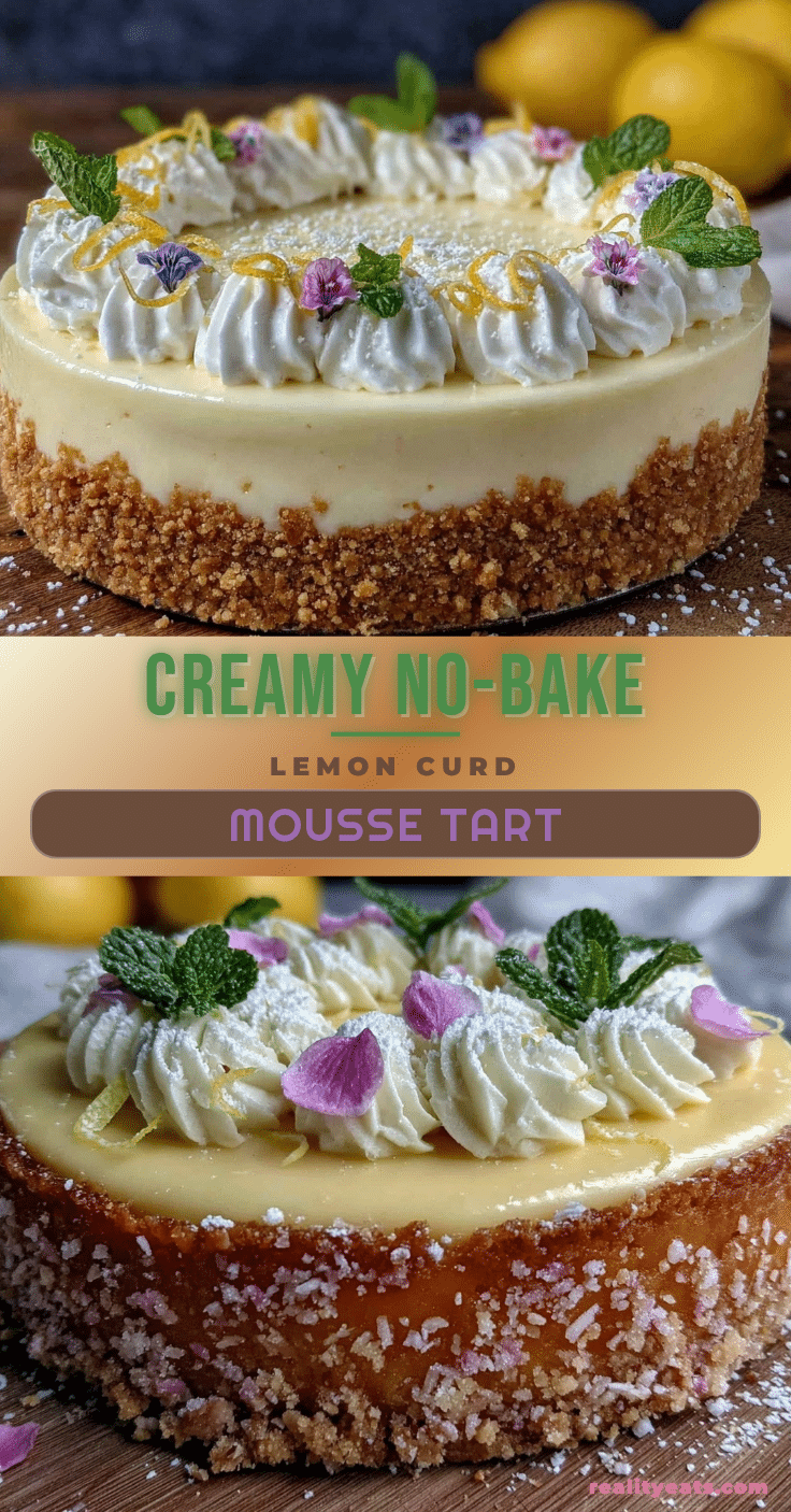 no-bake lemon curd mousse tart recipe