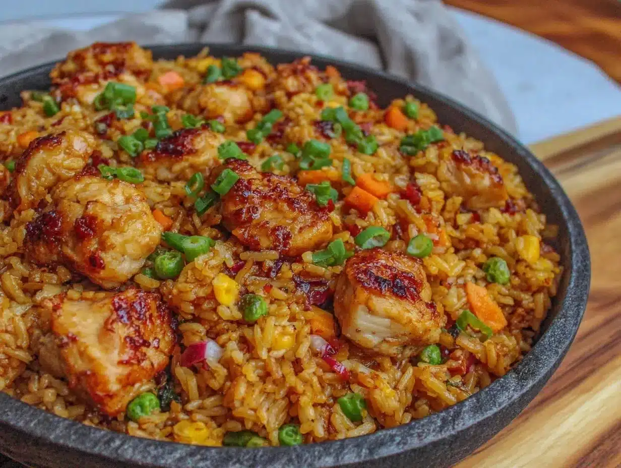 one-pot crispy chicken fried rice preparation steps