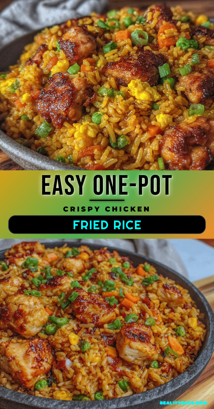 one-pot crispy chicken fried rice recipe