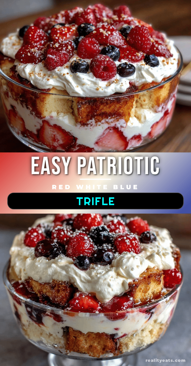 patriotic red white blue fruit trifle recipe