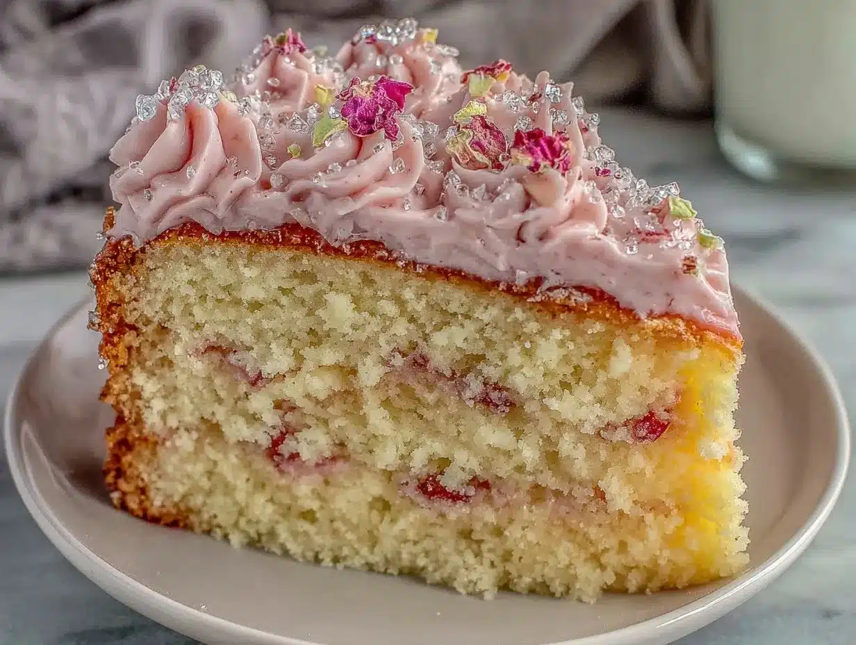 pink champagne cake preparation steps