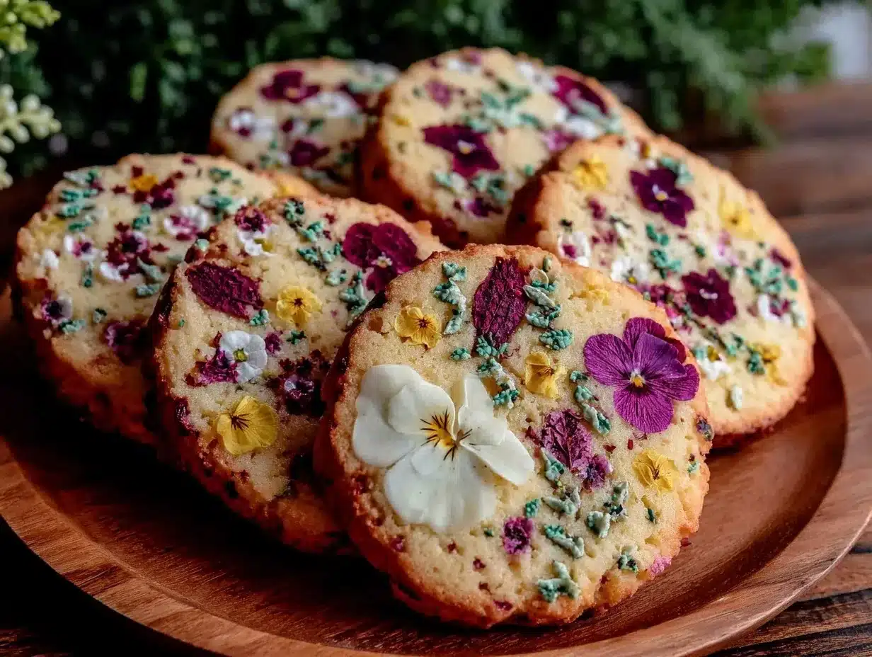 pressed flower butter cookies preparation steps