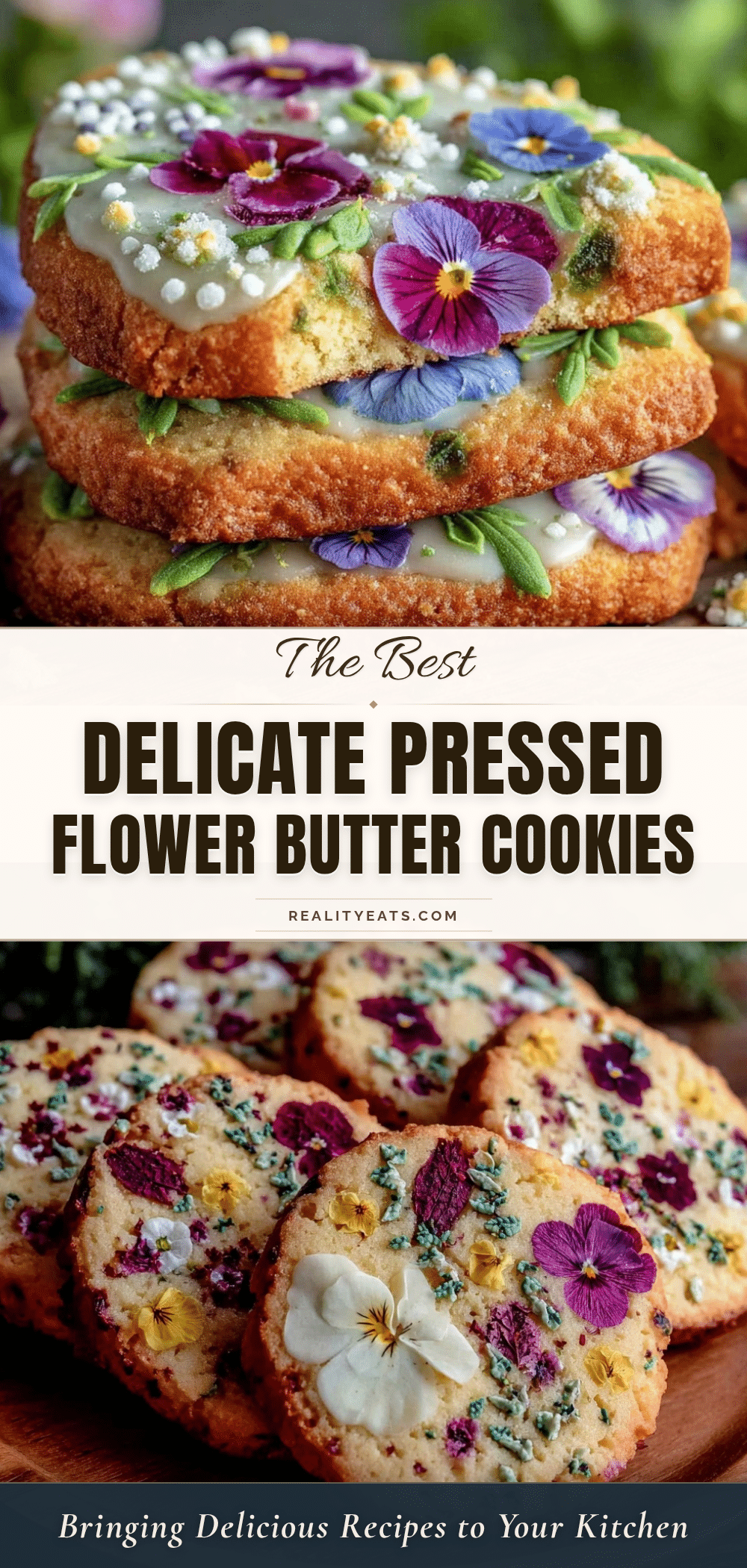 pressed flower butter cookies recipe