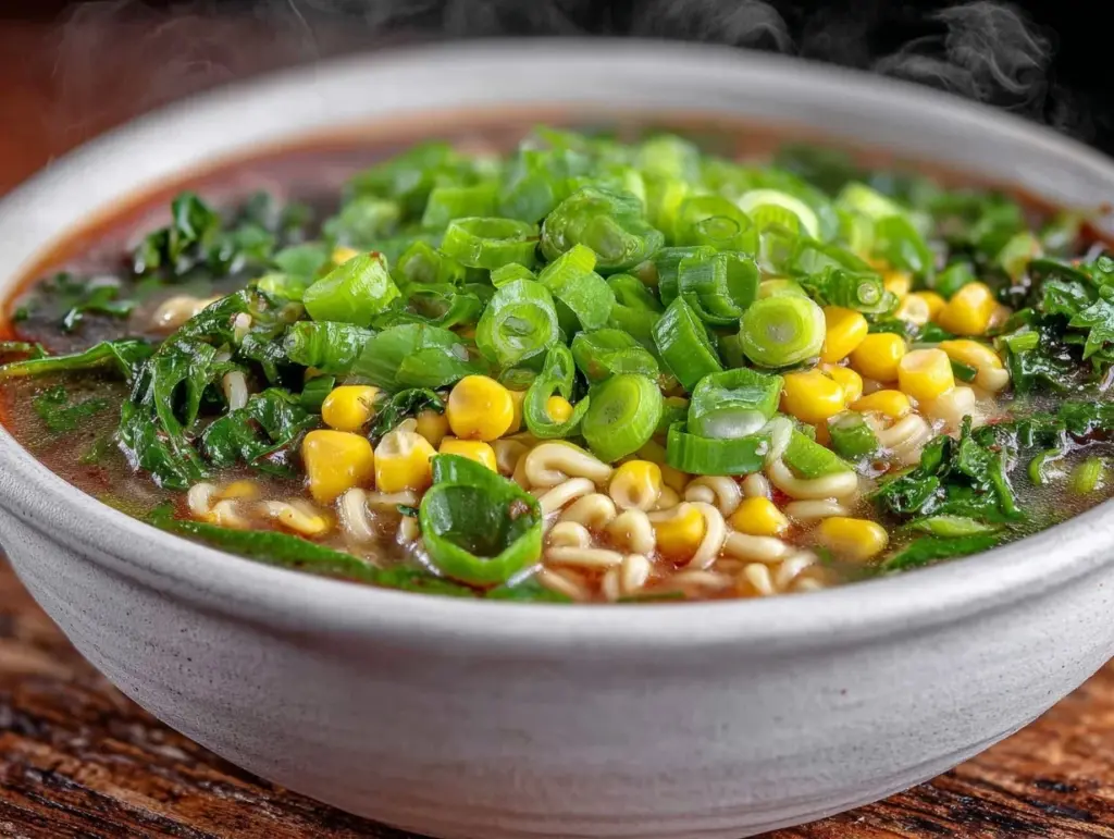 quick creamy egg drop ramen soup - featured image