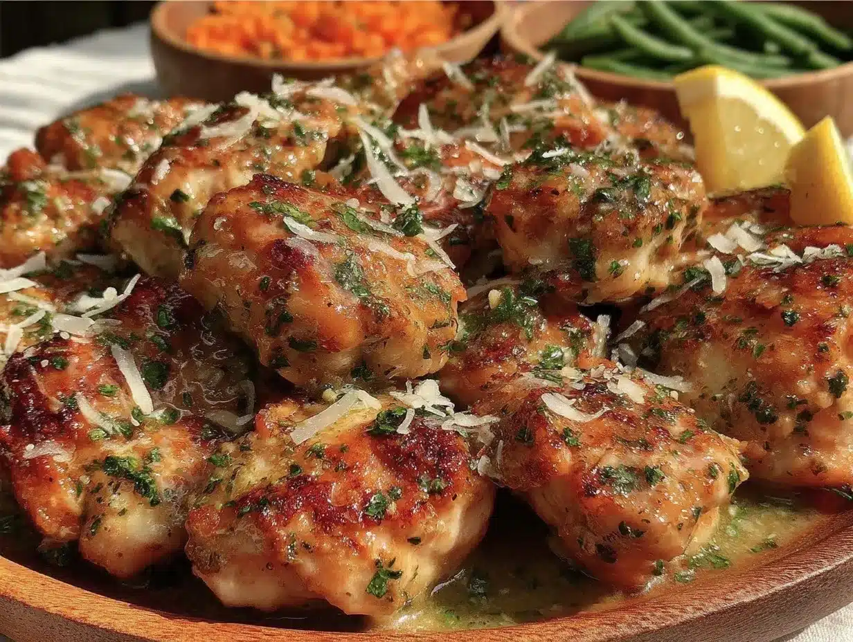 quick crispy garlic butter chicken bites preparation steps