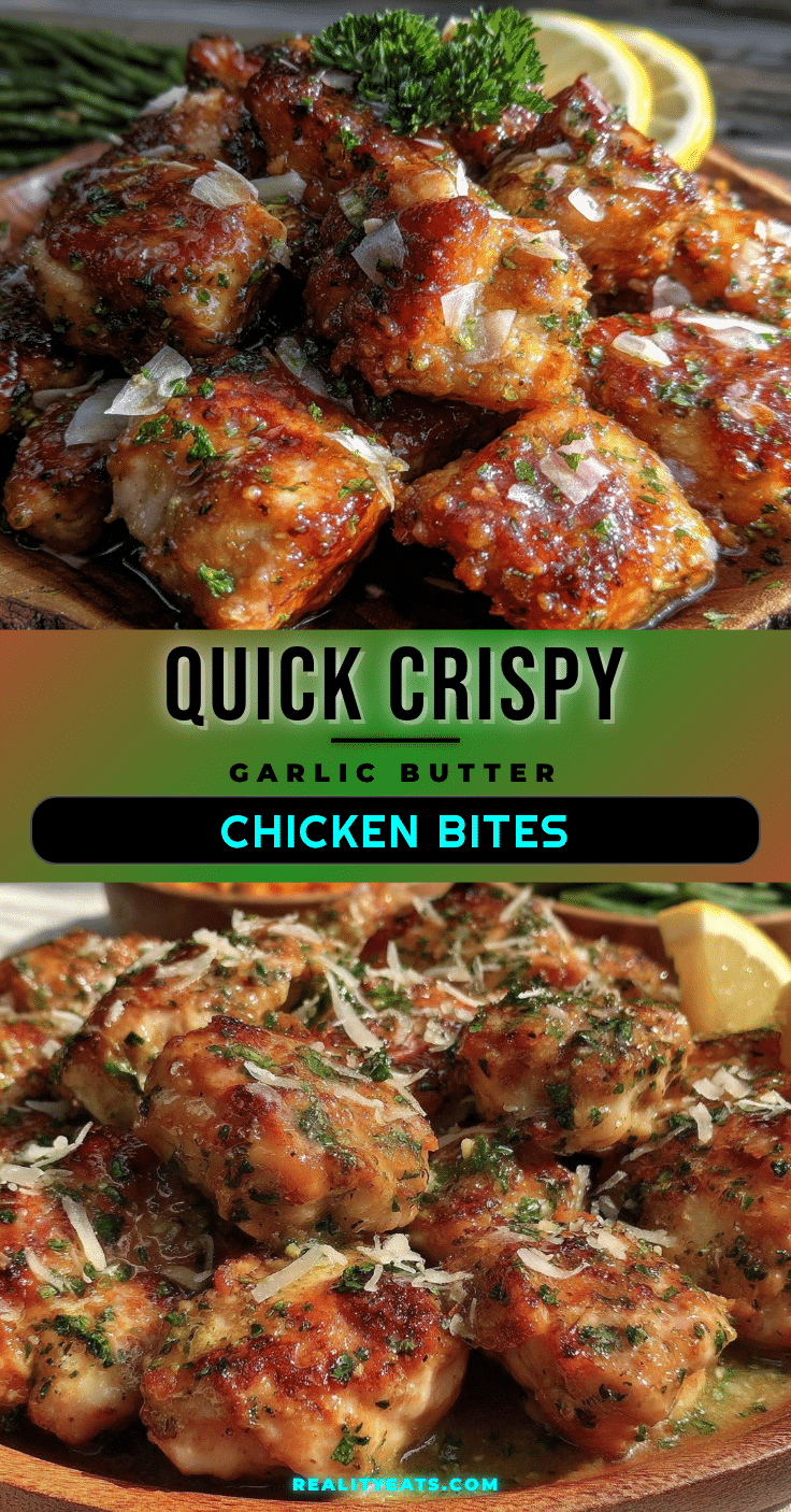 quick crispy garlic butter chicken bites recipe